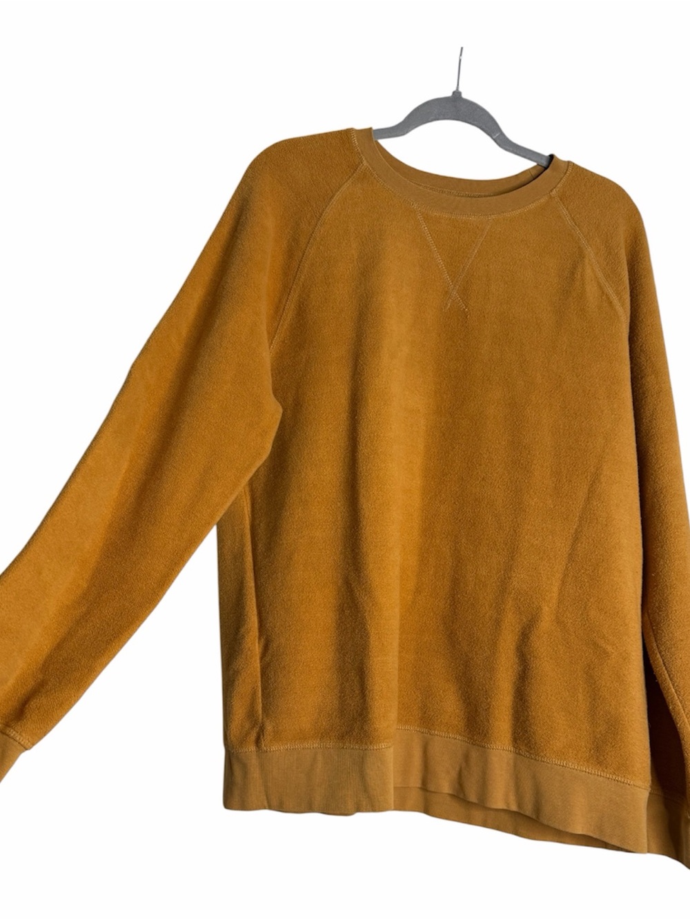 PacSun Mustard Crewneck Sweatshirt Size M Cozy Raglan Fit Men Sporty Unisex